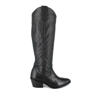 ARTISAN BY ZIGI Womens Black Zigi Pointed Toe Block Heel Leather Western Boot 7